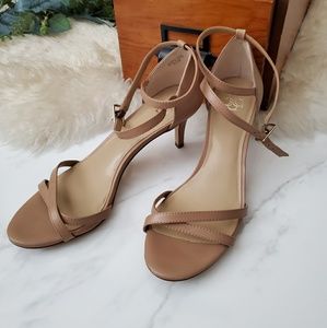 Ann Taylor Nude Strappy Dress Sandal
